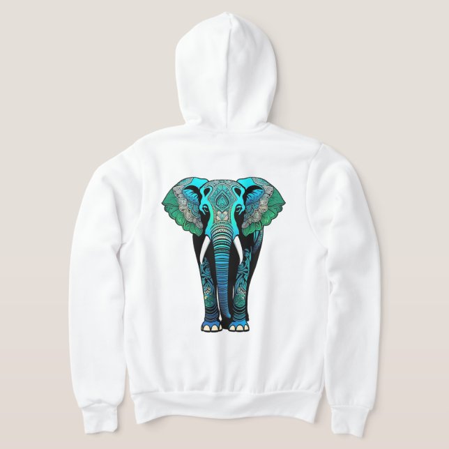 Sudadera Elefante Tribal Colorido - Vida silvestre artístic (Distribución Reverso )