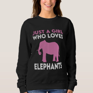 Sudadera Elefante Un Chica Que Ama A Los Elefantes