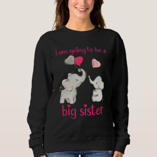 Sudadera Elefante Va a Ser Hermana Mayor Chicas Embarazo An