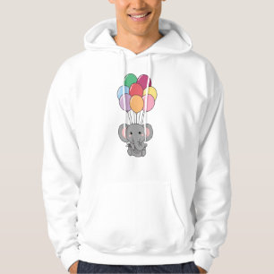 Sudadera Elefante vuela Con Globos Coloridos