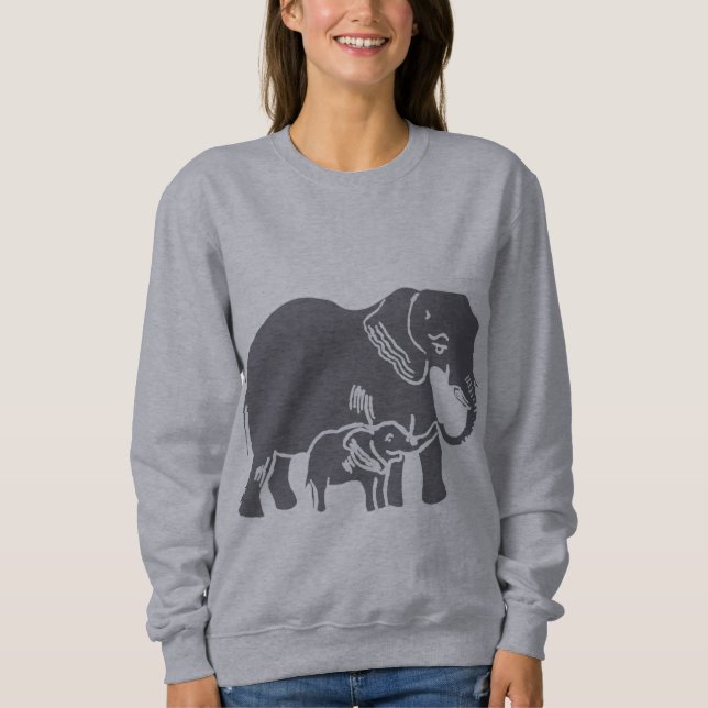 Sudadera Elefantes Camisas Dulces Raglan (Anverso)