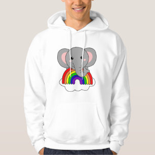 Sudadera Elefantes coloridos elefantes con arcoiris