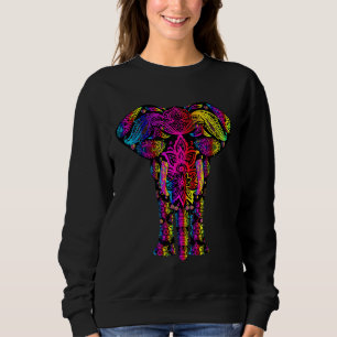 Sudadera Elefantes de Mandala Mujeres Y Hombres Elefantes A