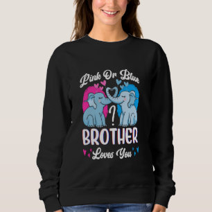 Sudadera Elefantes Género Revelar Fiesta Hermano Rosa O Azu