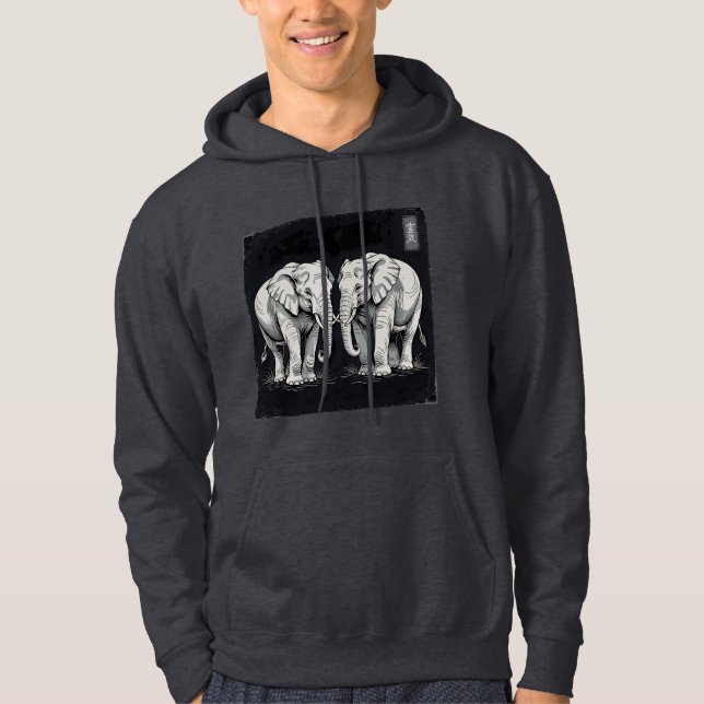 Sudadera Elefantes Kanji (Anverso)