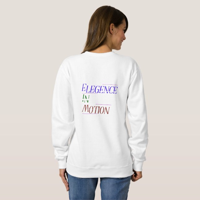 Sudadera Elegance in Motion Typography Women's Hoodie | Min (Reverso completo)