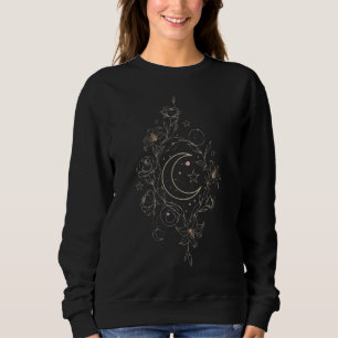 Sudadera Elegancia de Flor Lunar - Diseño Floral y Lunar So