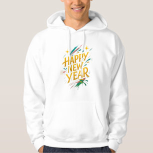 Sudadera Elegancia de graffiti flotante - Año Nuevo en oro,