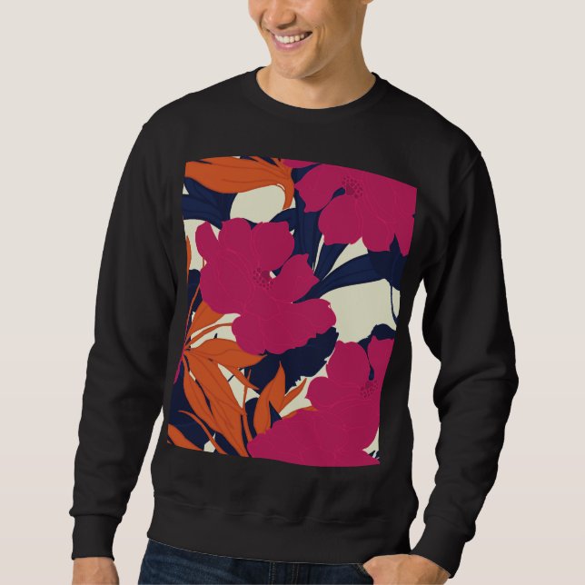 Sudadera Elegancia floral: patrón abstracto (Anverso)