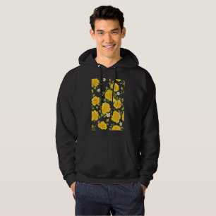Sudadera Elegancia Rosa dorada en negro