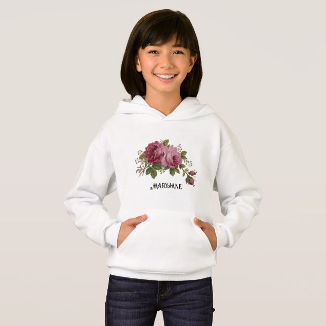 Sudadera Elegancia Rosa Rosa (Anverso completo)