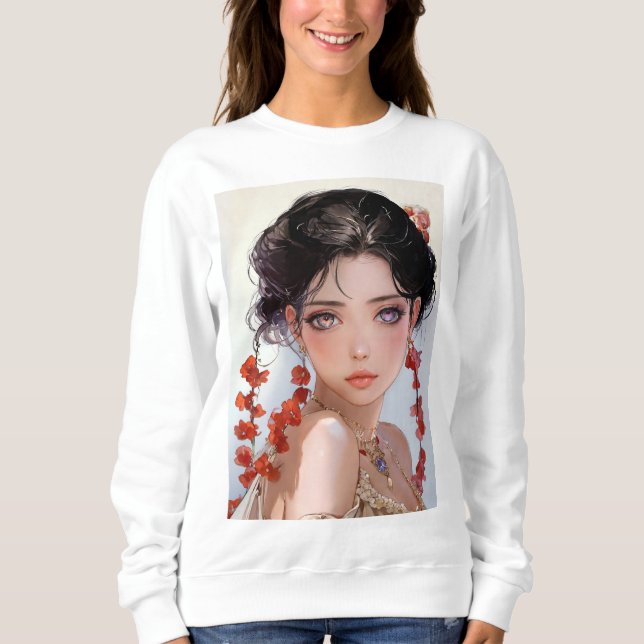 Sudadera Elegancia victoriana: camiseta de belleza estilo M (Anverso)