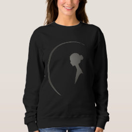 Sudadera Elegant Female Silhouette Minimalist Crescent Art