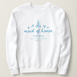 Sudadera Elegant Maid of Honor Script Bachelorette Wedding