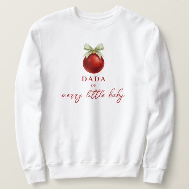 Sudadera Elegant Merry Little Christmas Baby Shower Dad (Anverso del diseño)