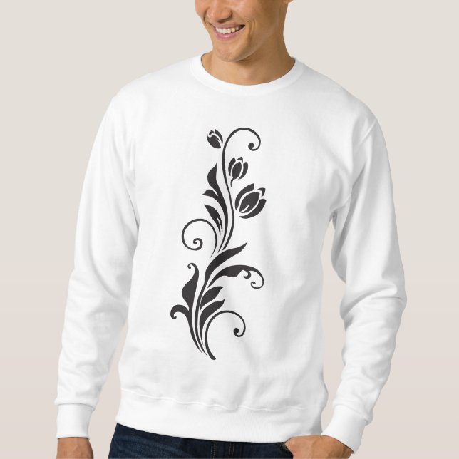 Sudadera Elegant Ornamental Floral Flower Art (Anverso)