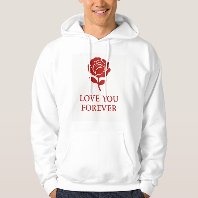 Sudadera Elegant Rose Emblem Warming Hearts Valentine day (Anverso)