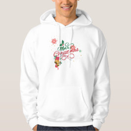 Sudadera Elegante caligrafía de "Feliz Navidad" con