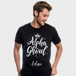 Sudadera Elegante caligrafía de Halloween con el nombre "Al