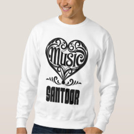 Sudadera Elegante corazón desplazado para los amantes del s