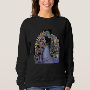 Sudadera elegante de pavo real