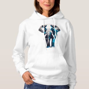 Sudadera Elegante Diseño de Contorno Mujer-Elefante -