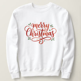 Sudadera Elegante Feliz Navidad Festivo