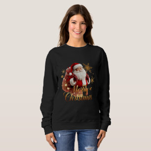 Sudadera Elegante Feliz Navidad Santa Claus