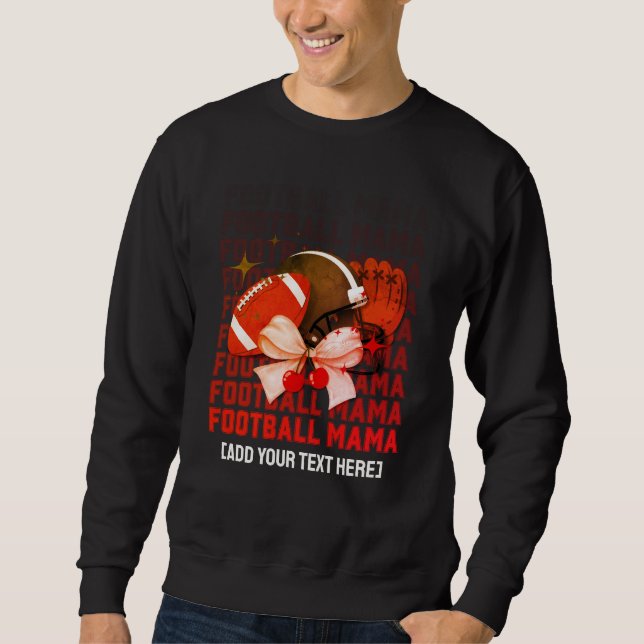Sudadera Elegante FOOTBALL MAMA Coquette (Anverso)