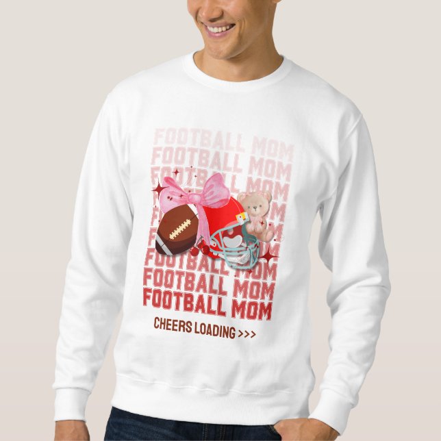 Sudadera Elegante FOOTBALL MOM Coquette (Anverso)