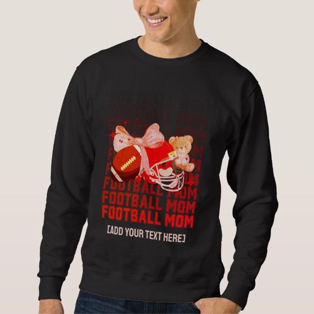 Sudadera Elegante FOOTBALL MOM Coquette (Anverso)