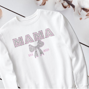 Sudadera Elegante Lace "MAMA" con Bow MOM
