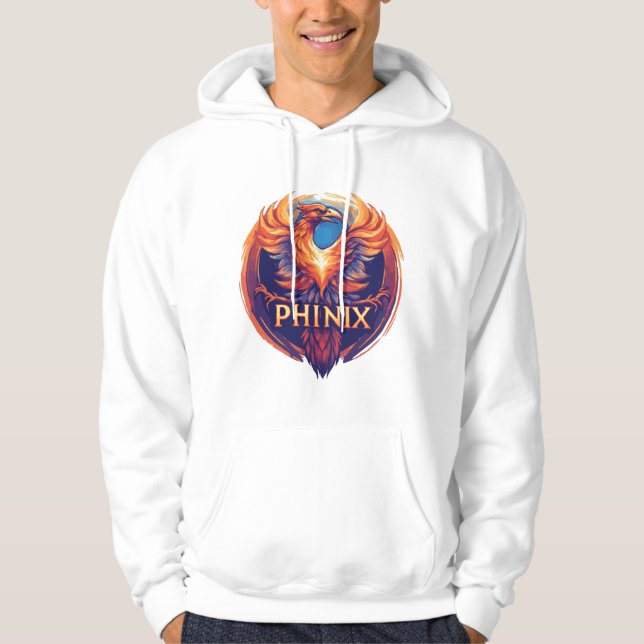 Sudadera Elegante logotipo Phinix Phoenix - Renacimiento y  (Anverso)