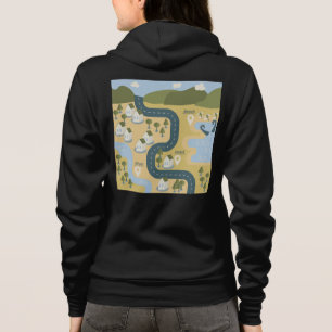 Sudadera Elegante mapa de viajes de vacaciones de personali