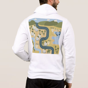 Sudadera Elegante mapa de viajes de vacaciones de personali