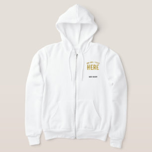SUDADERA ELEGANTE MODERNO PERSONALIZABLE BLANCO VERIFICADO