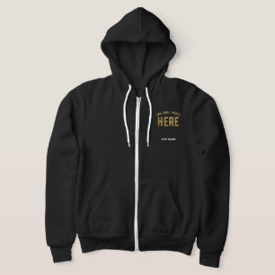 SUDADERA ELEGANTE MODERNO PERSONALIZABLE NEGRO MARCA VERIFI