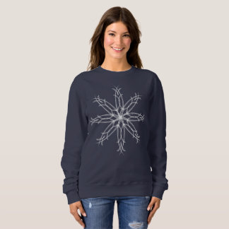 Sudadera Elegante Navidades sofisticados copo de nieve - Az