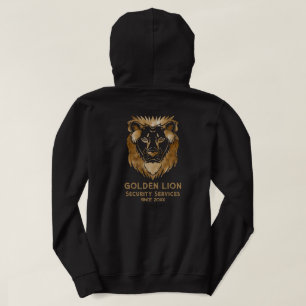 Sudadera Elegante Negra de Servicios de Seguridad de Leones