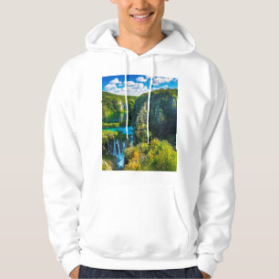 Sudadera Elegante paisaje de cascada, Croacia
