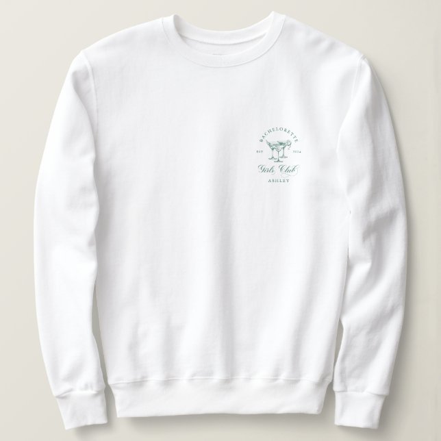Sudadera Elegante para Chicas Solteras Club de Chi (Anverso del diseño)