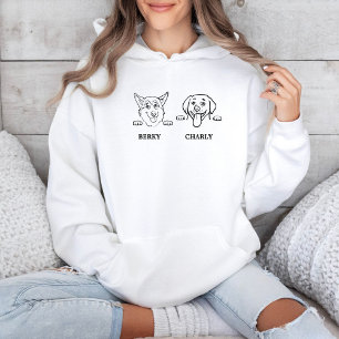 Sudadera Elegante Perro Raza Nombre personalizado