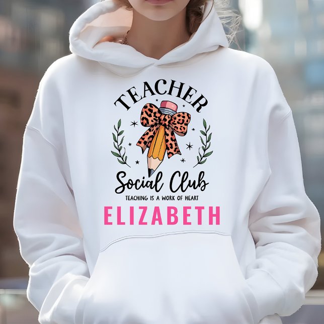 Sudadera Elegante profesor Club Social Coquette Bow White (Subido por el creador)