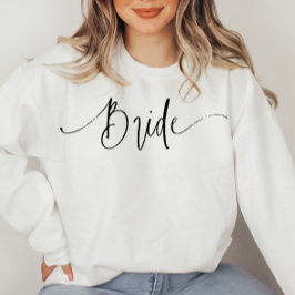 Sudadera Elegante Script Moderno Bride Sweatshirt