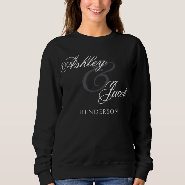 Sudadera Elegante Sr. Minimal y Sra. Boda (Anverso)