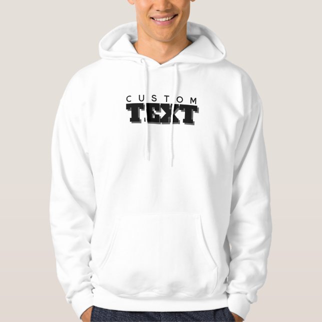 Sudadera Elegante texto personalizado para hombres, impresi (Anverso)