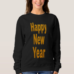 Sudadera Elegante tipografía bordada en oro, fiesta con cla