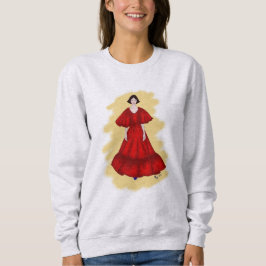 Sudadera Elegante volumen rojo con energía artística cálida