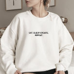 Sudadera Elegante White Eat Sleep Crear eslogan de repetici<br><div class="desc">Elegante White Eat Sleep Crear Sudadera De Lema Repetido. ¡Usa esta camiseta con placer!</div>