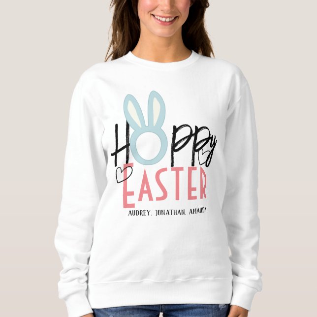 Sudadera elegante y moderno de Pascua, colección de tres fo (Anverso)